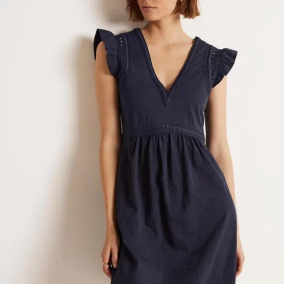 Boden | Dresses | Boden Navy Empire Detail Jersey Dress Size | Poshmark